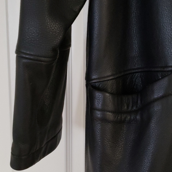 3/4 length leather coat - Picture 4 of 9